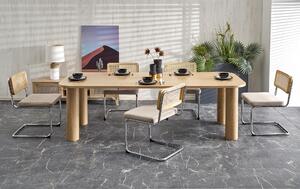 Luxusní oválný jídelní stůl s rozkladem Hema112, dub přírodní