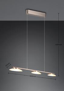Trio 343610307 LED závěsné stropní svítidlo Merton | 3x9W integrovaný LED zdroj | 3x950 lm | 3000K