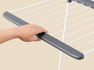 SONGMICS Šířkově nastavitelný sušák na prádlo Grent 90 cm bílý/šedý