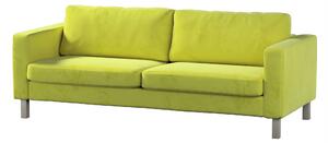 Potah na pohovku IKEA Karlstad 3-místná, nerozkládací, krátký barva zelená látka lesklé, sametová
