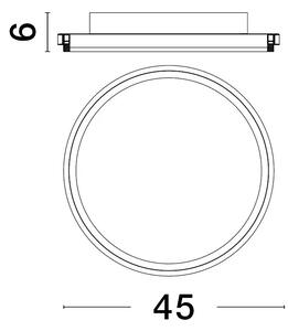 LED stropní svítidlo Willow R 45 bílé – Bílá