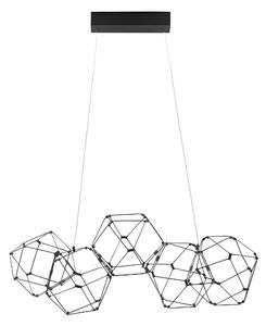 LED lustr Nebula 84 černé – Černá