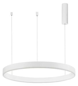 LED lustr Motif 80 bílé CCT s dálkovým ovládáním – Bílá