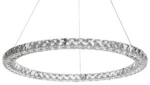LED závěsná lampa MAGAT Křišťál Stříbrná