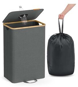 SONGMICS Koš na PET láhve Nikodem 95 L šedý