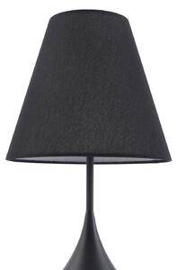 Stolní lampa Lucande Luoti, černá, textil, výška 57 cm