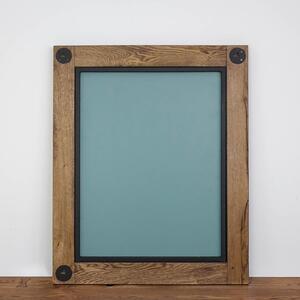 Zrcadlo s dřevěným rámem Szpros 1, hnědý olej