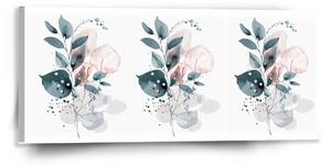 Sablio Obraz Květinová abstrakce - 110x50 cm