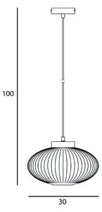 Italux PND-52376-1-BK závěsné stropní svítidlo Groste | 1x40W E27