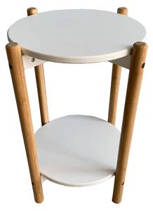 Odkládací stolek BAMP přírodní / bílá Tempo Kondela