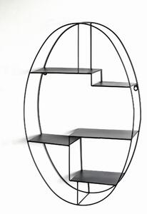 NÁSTĚNNÝ REGÁL, černá, 44/71/16 cm - Online Only regály & police, Online Only