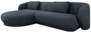 Cosmopolitan Design Modrá čalouněná rohová pohovka Camden 289 cm, levá