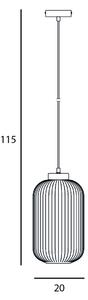 Italux PND-52636-1-BK závěsné stropní svítidlo Lindo | 1x40W E27