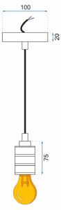 Toolight, závěsná stropní lampa 1xE27 APP344-1CP, měděná, OSW-08411