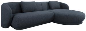 Cosmopolitan Design Modrá čalouněná rohová pohovka Camden 289 cm, pravá