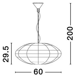 Retro lustr Bola 60 – 60 x 310 cm