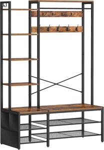 Předsíňový věšák Vasagle Une 120 cm černý/hnědý
