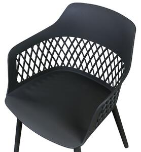 Sada 2 jídelních židlí černé ALMIRA