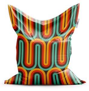 Sablio Sedací vak Retro vlny - 150x100 cm