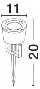 Venkovní zahradní lampa Inside 11 tmavě šedé – Šedá