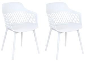 Sada 2 jídelních židlí bílé ALMIRA