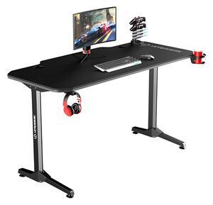 Herní stůl FRAG BLACK – 140x66x76cm, se stojanem BEAM