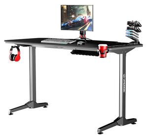 Herní stůl FRAG BLACK – 140x66x76cm, se stojanem BEAM