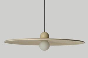 Designový lustr Freya béžová – Hnědá