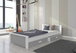 ADRK Postel ALDEX, CH-Alde-W+LG-190-E1931, 180x90 cm, bílá/světle šedá