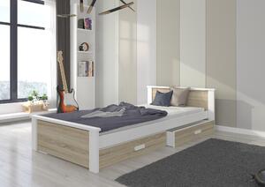 ADRK Postel ALDEX, CH-Alde-W+S-190-E1932, 180x90 cm, bílá/dub sonoma