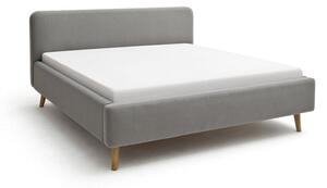 Taupe čalouněná dvoulůžková postel bez roštu 160x200 cm Mattis – Meise Möbel