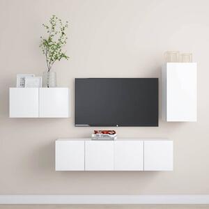 4dílný set TV skříněk bílá kompozitní dřevo 3078677