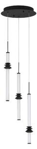 LED stmívatelný černý designový lustr Atmosfera