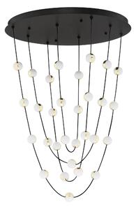 LED stmívatelný černo-zlatý designový lustr Alcinoe 120