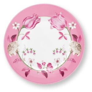 Pip Studio Jolie Tulip talíř ∅23cm, růžový