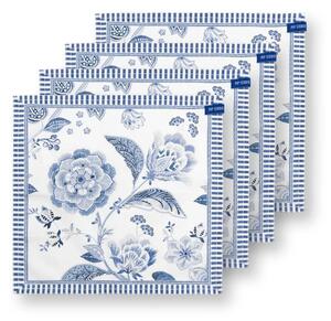 Pip Studio Royal set 4ks látkových ubrousků 40x40cm, modrý