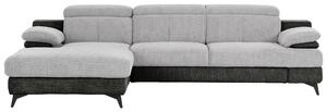 ROHOVÁ SEDAČKA, textil, barvy grafitu, barvy stříbra Livetastic - Sedací soupravy, Online Only