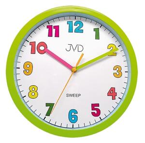 Dětské nástěnné hodiny JVD HA46.4 zelené