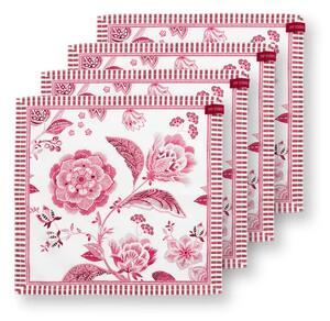 Pip Studio Royal set 4ks látkových ubrousků 40x40cm, červený