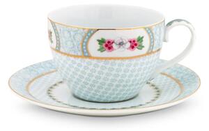 Pip Studio Blushing Birds cappuccino šálek s podšálkem 270ml, bílý