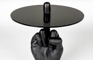 Kouřově šedý skleněný odkládací stolek Bold Monkey Fother Mucker 40 cm