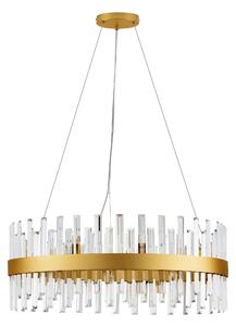 Zlatý designový lustr Crown