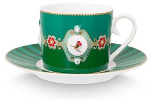 Pip studio Love Birds šálek s podšálek 225ml, zelený