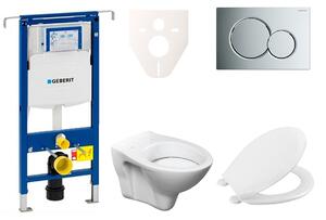 Cenově zvýhodněný závěsný WC set Geberit do lehkých stěn / předstěnová montáž+ WC S-Line S-line Pro 111.355.00.5NR2