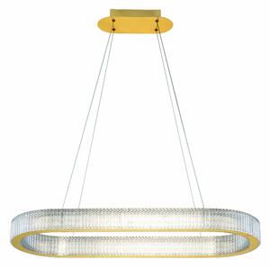 LED stmívatelný platinum zlatý moderní lustr Kinara 130