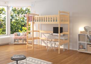 ADRK Loftová postel MIAGO, CH-Mia-PINE-188-E1615, 180x80 cm, borovice