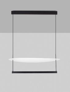 LED stmívatelný černo-bílý designový lustr Diona – Černá