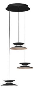 LED stmívatelný černo-zlatý moderní lustr Morfi 161