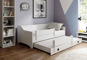 ADRK Rozkládací postel NAOMI II, CH-NAO-II-160-E1800, 160x80 cm s matrací, bílá