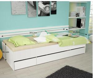 Dětská postel s úložným prostore MATIASI Tempo Kondela Bílá